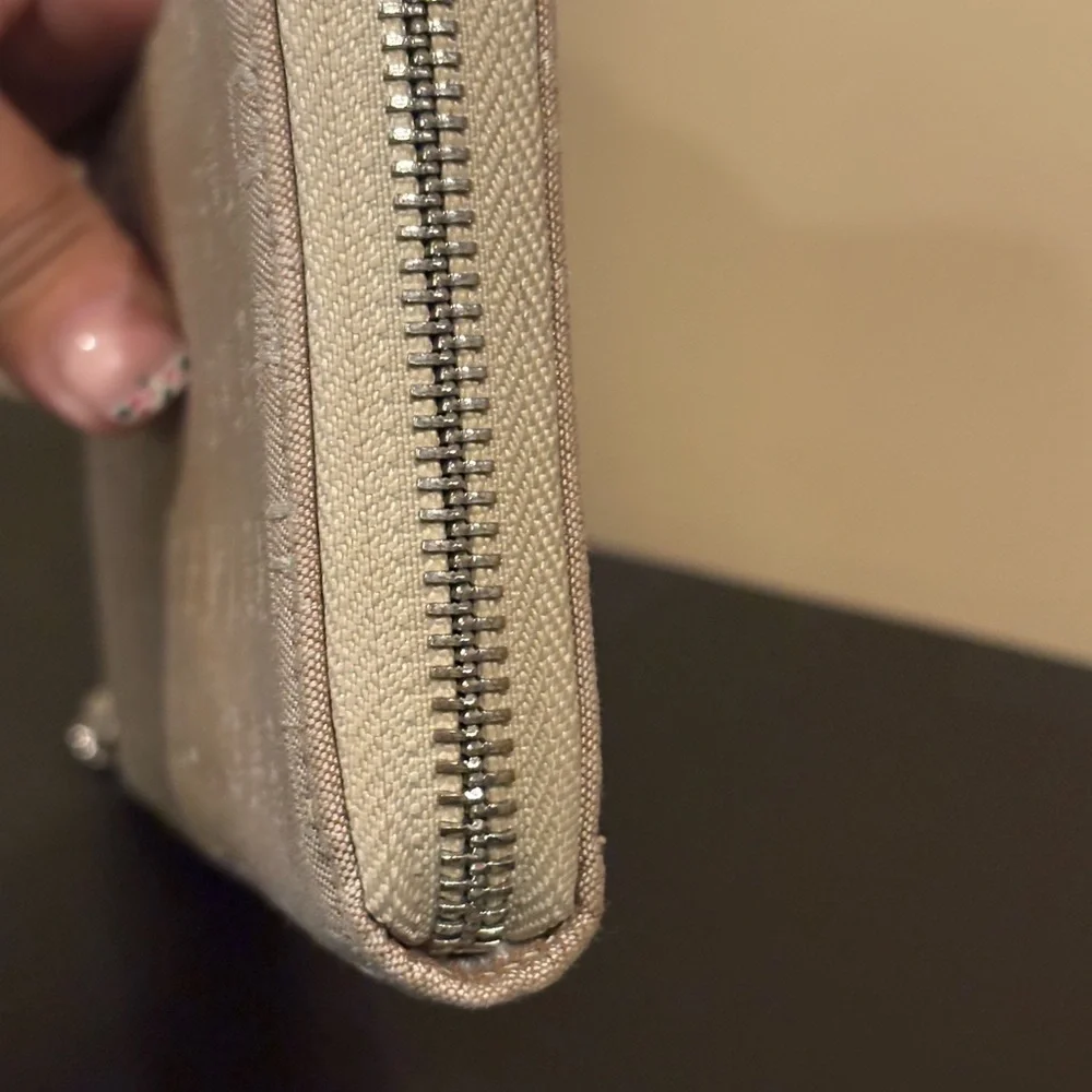 BVLGARI Logo Canvas Zip Wallet